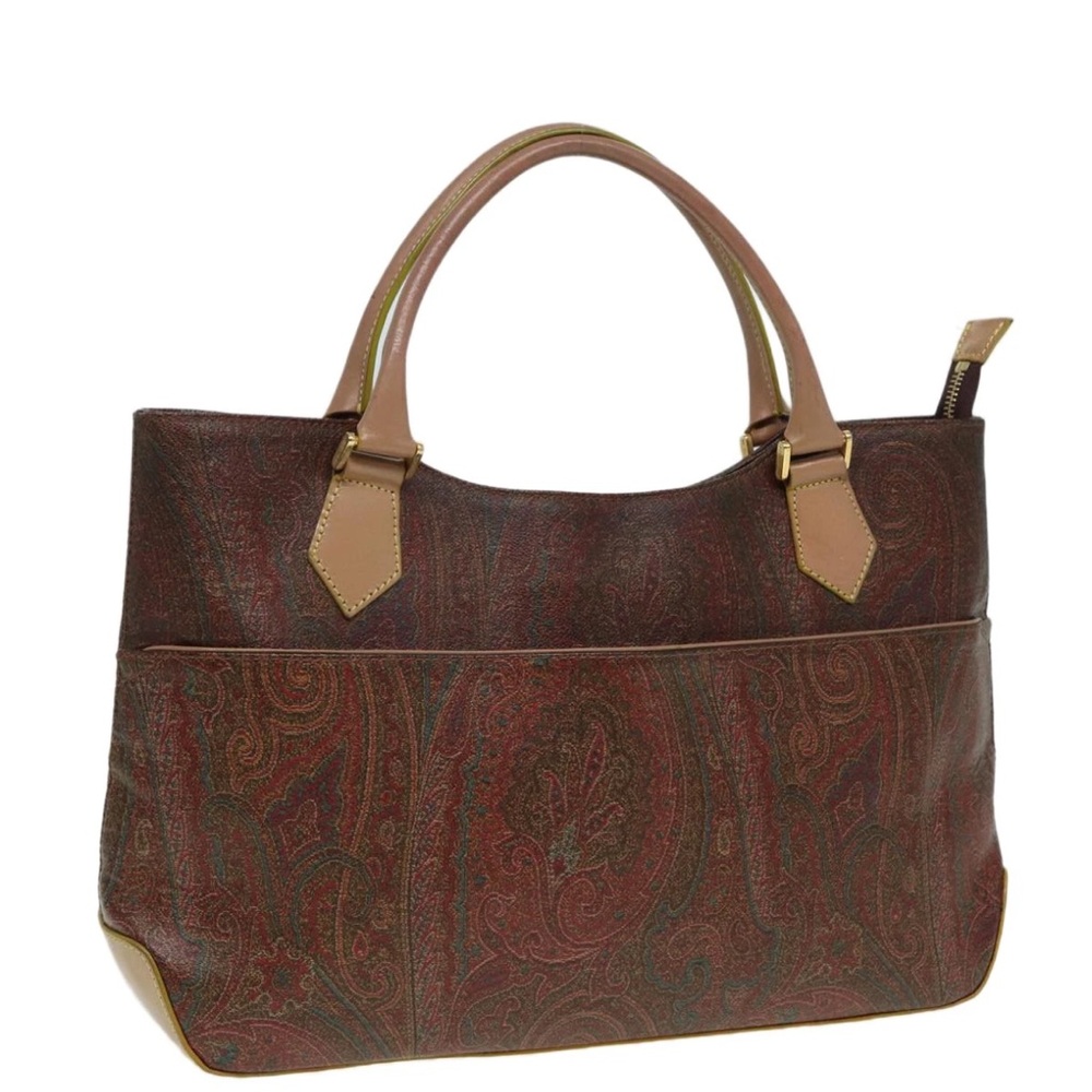 Etro Milano Paisley PVC Leather Shoulder Handbag